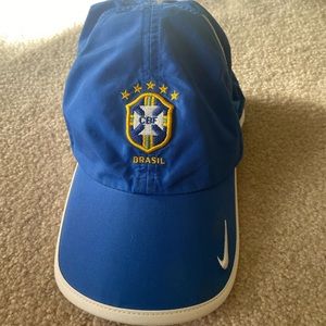 Blue Nike Brazil Soccer Hat